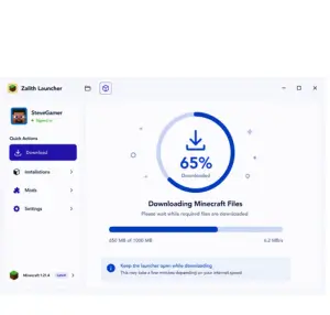 Launch Minecraft Java Edition after downloading
