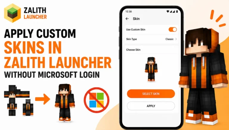Apply Custom Skins in Zalith Launcher