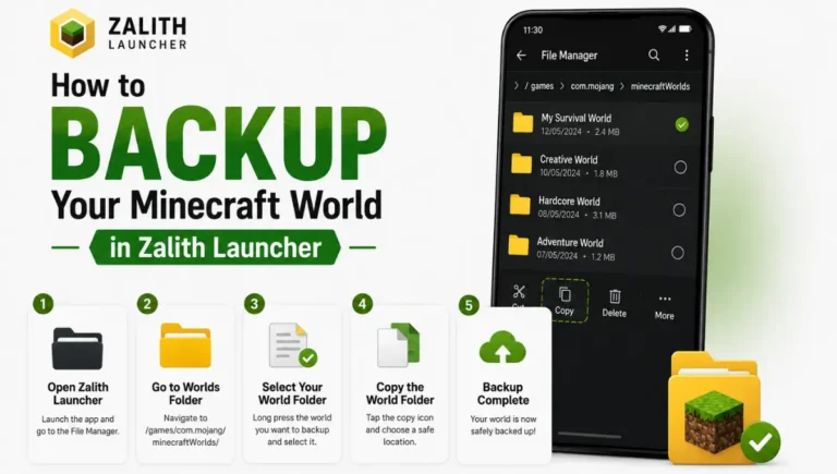How to Backup Your Minecraft World in Zalith Launcher