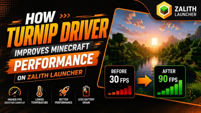 Turnip Driver Improves Minecraft Performance on Zalith Launcher