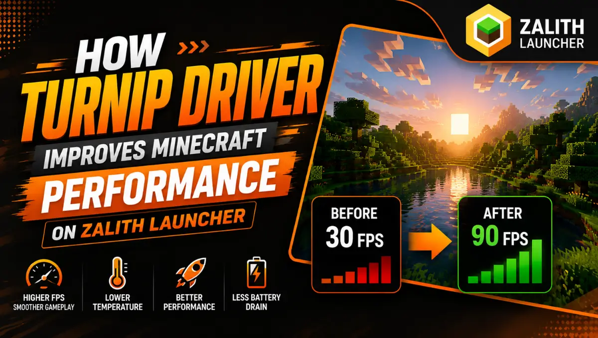 Turnip Driver Improves Minecraft Performance on Zalith Launcher
